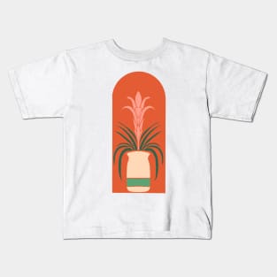 Midecentury Tropical Bromeliad Kids T-Shirt